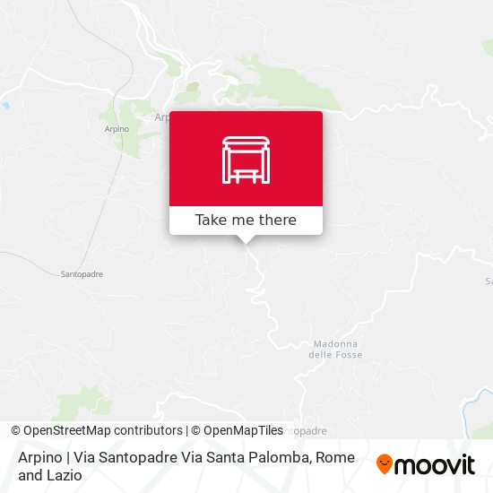 Arpino | Via Santopadre Via Santa Palomba map