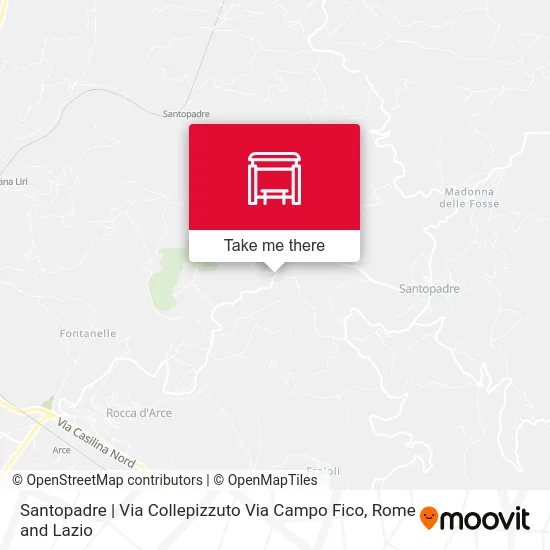 Santopadre | Collepizzuto Street Campo Fico Street map
