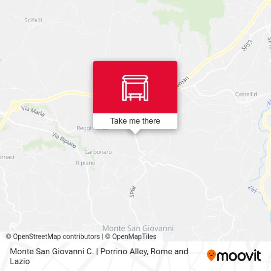 Monte San Giovanni C. | Porrino Alley map