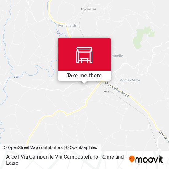 Arce | Via Campanile Via Campostefano map
