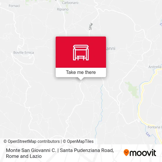 Monte San Giovanni C. | Santa Pudenziana Road map