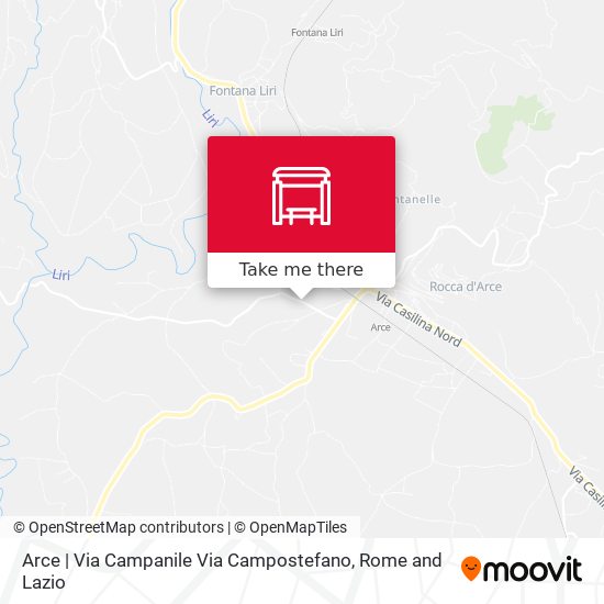 Arce | Via Campanile Via Campostefano map