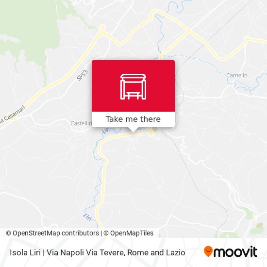 Isola Liri | Via Napoli Via Tevere map