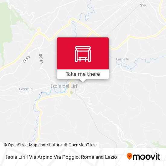 Isola Liri | Via Arpino Via Poggio map