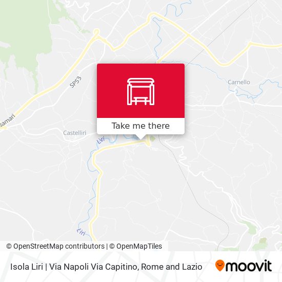 Isola Liri | Via Napoli Via Capitino map