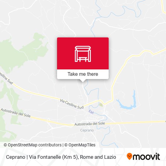 Ceprano | Via Fontanelle (Km 5) map