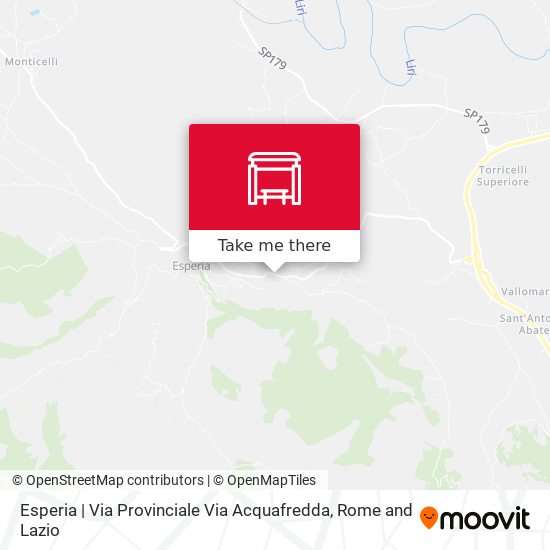 Esperia | Via Provinciale Via Acquafredda map