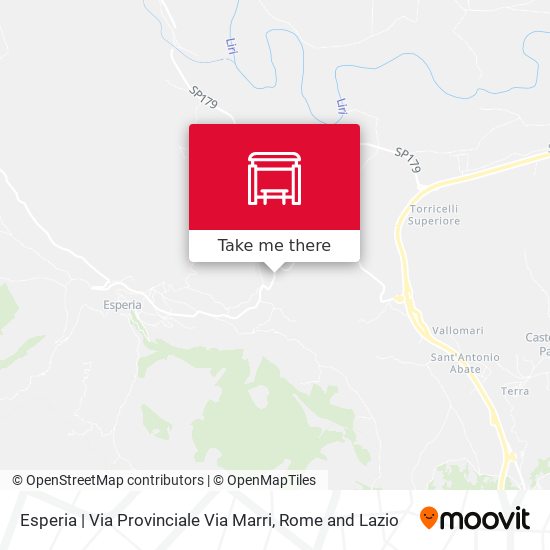 Esperia | Via Provinciale Via Marri map