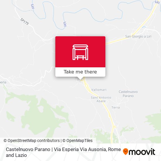 Castelnuovo Parano | Via Esperia Via Ausonia map