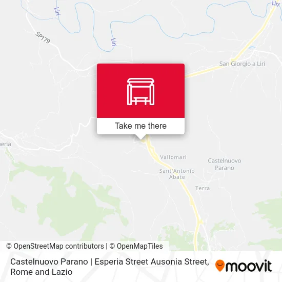 Castelnuovo Parano | Esperia Street Ausonia Street map