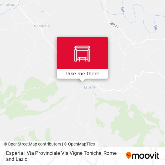 Esperia | Via Provinciale Via Vigne Toniche map