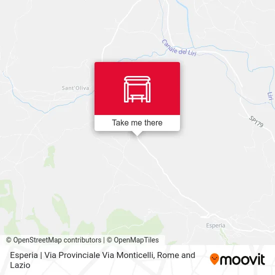 Esperia | Via Provinciale Via Monticelli map