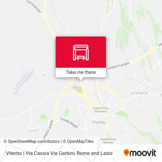 Viterbo | Cassia Street Garbini Street map