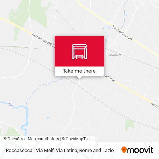 Roccasecca | Via Melfi Via Latina map