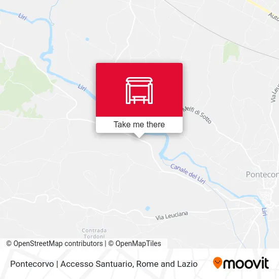 Pontecorvo | Accesso Santuario map