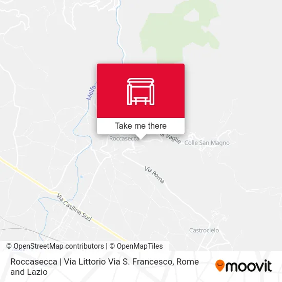 Roccasecca | Littorio Street S. Francesco Street map