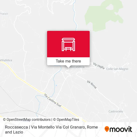 Montello Street / Col Granaro Street - Roccasecca map