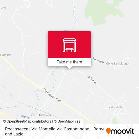 Roccasecca | Montello Road Costantinopoli Road map