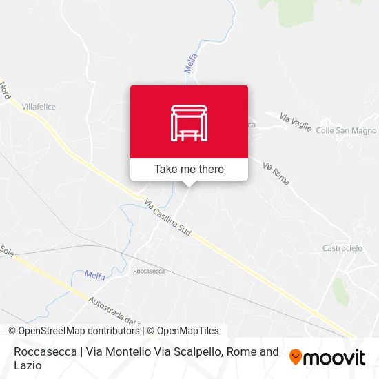 Roccasecca | Via Montello Via Scalpello map