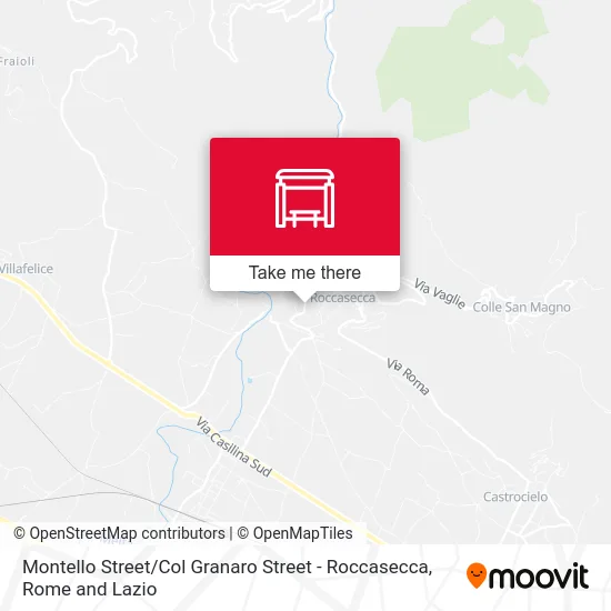 Montello Street / Col Granaro Street - Roccasecca map
