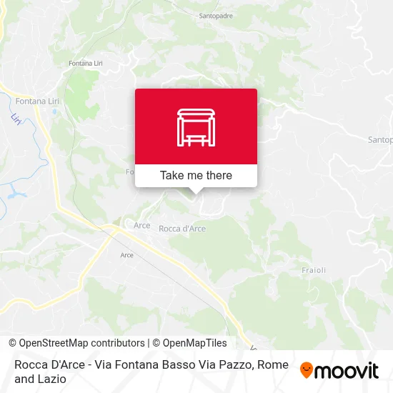 Rocca D'Arce - Via Fontana Basso Via Pazzo map