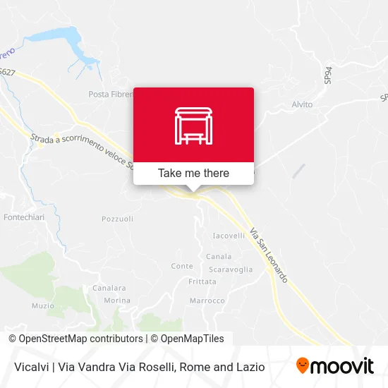 Vicalvi | Via Vandra Via Roselli map