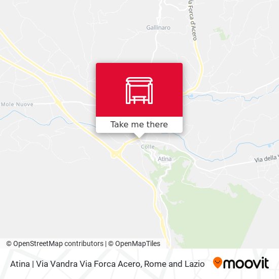 Atina | Via Vandra Via Forca Acero map