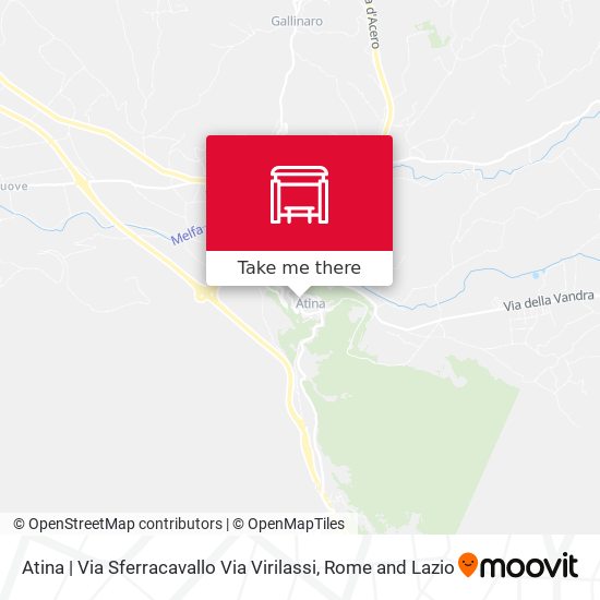 Atina | Via Sferracavallo Via Virilassi map