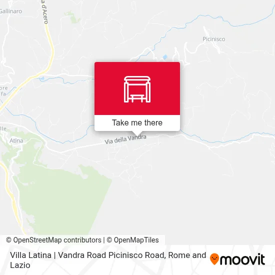 Villa Latina | Vandra Road Picinisco Road map