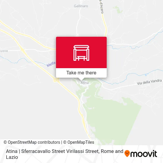 Atina | Sferracavallo Street Virilassi Street map