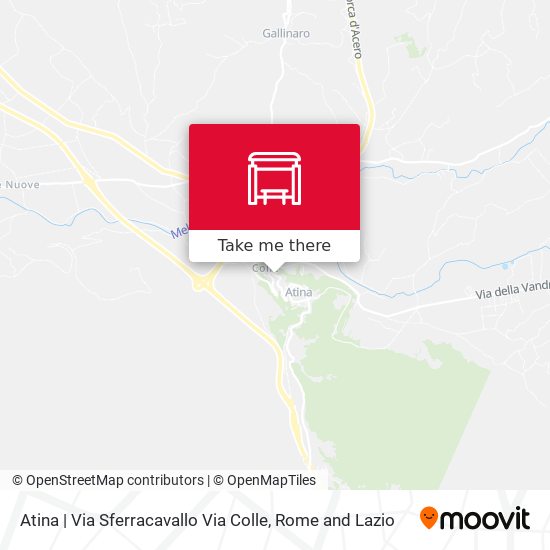 Atina | Via Sferracavallo Via Colle map