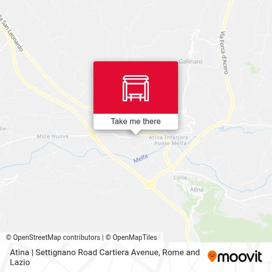 Atina | Settignano Road Cartiera Avenue map