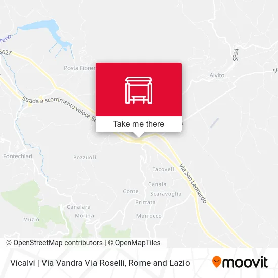 Vicalvi | Via Vandra Via Roselli map