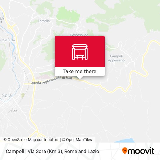 Campoli | Via Sora (Km 3) map