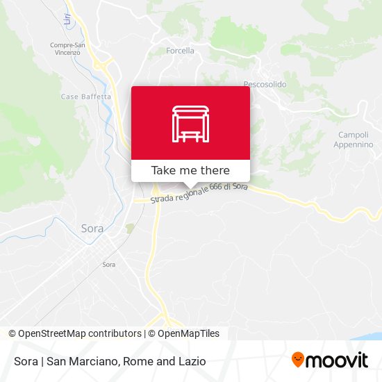 Sora | San Marciano map