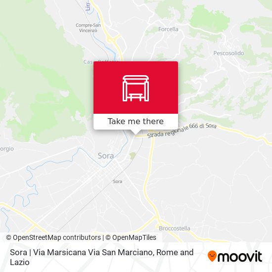 Sora | Via Marsicana Via San Marciano map