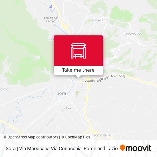 Sora | Via Marsicana Via Conocchia map