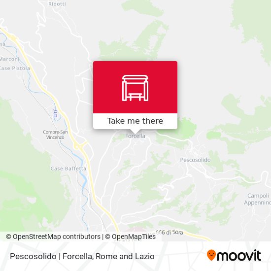 Pescosolido | Forcella map