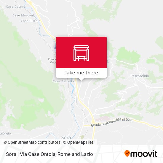 Sora | Via Case Ontola map