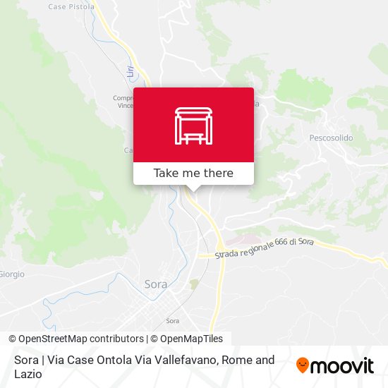 Sora | Via Case Ontola Via Vallefavano map