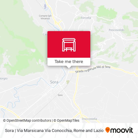 Sora | Via Marsicana Via Conocchia map