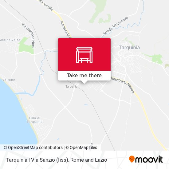 Tarquinia | Via Sanzio (Iiss) map