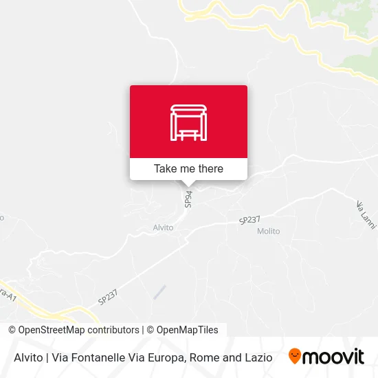 Alvito | Fontanelle Street Europa Street map