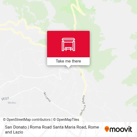 San Donato | Roma Road Santa Maria Road map