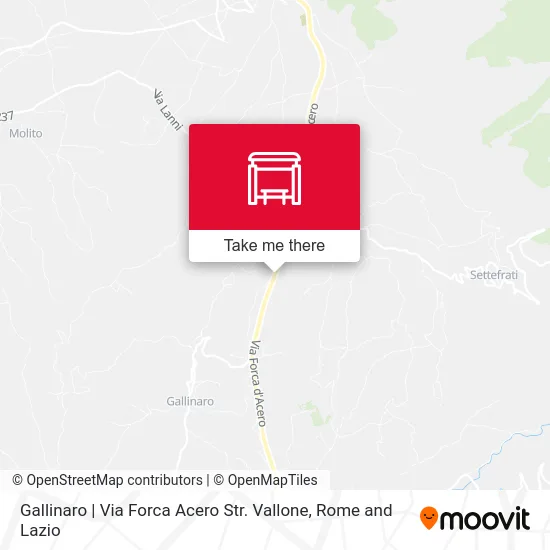 Gallinaro | Via Forca Acero Str. Vallone map