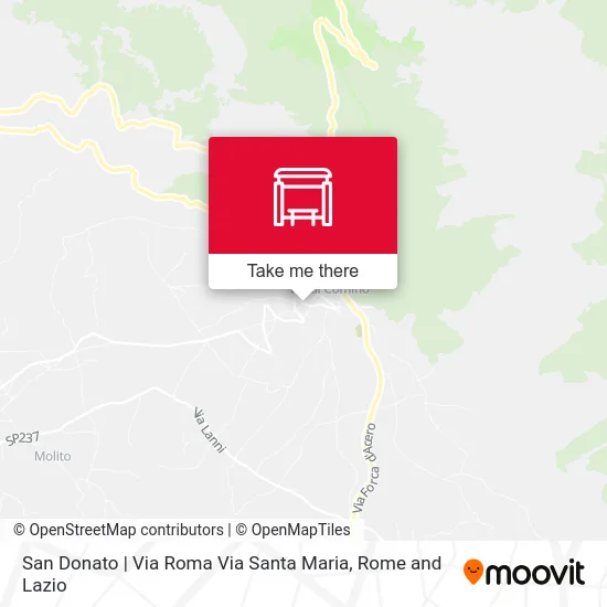 San Donato | Roma Road Santa Maria Road map