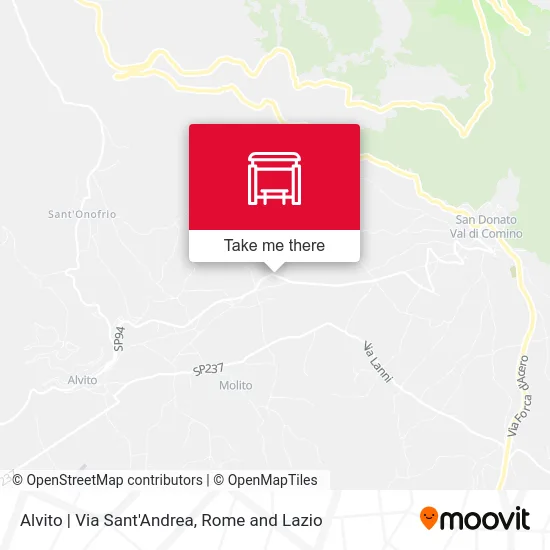 Alvito | Sant'Andrea Street map