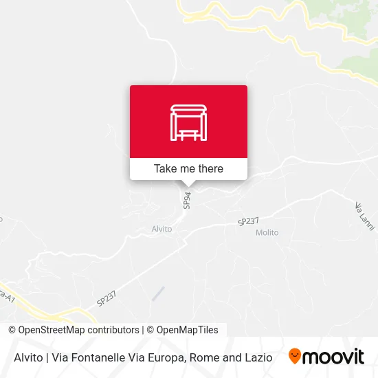 Alvito | Fontanelle Street Europa Street map
