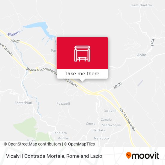 Vicalvi | Contrada Mortale map