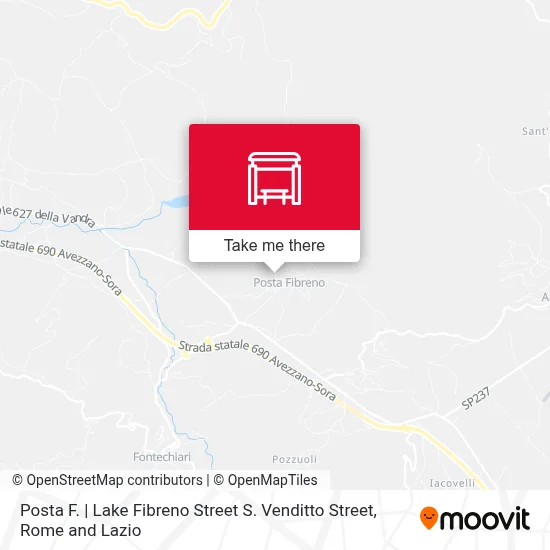 Posta F. | Lake Fibreno Street S. Venditto Street map
